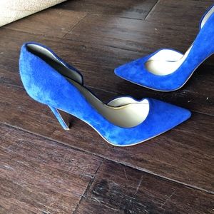Blue suede heels!